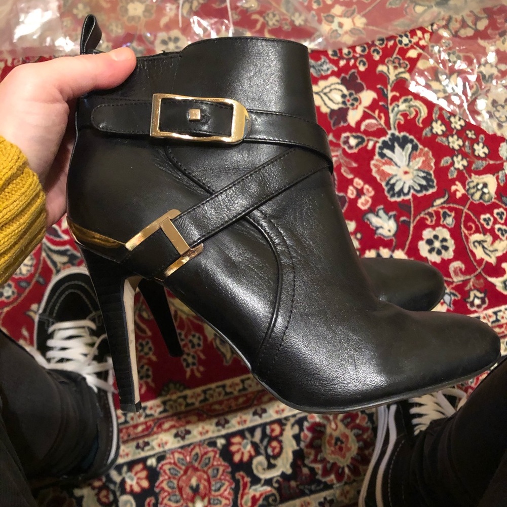 Heeled booties by Marc Fisher